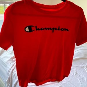 Red champion shirt